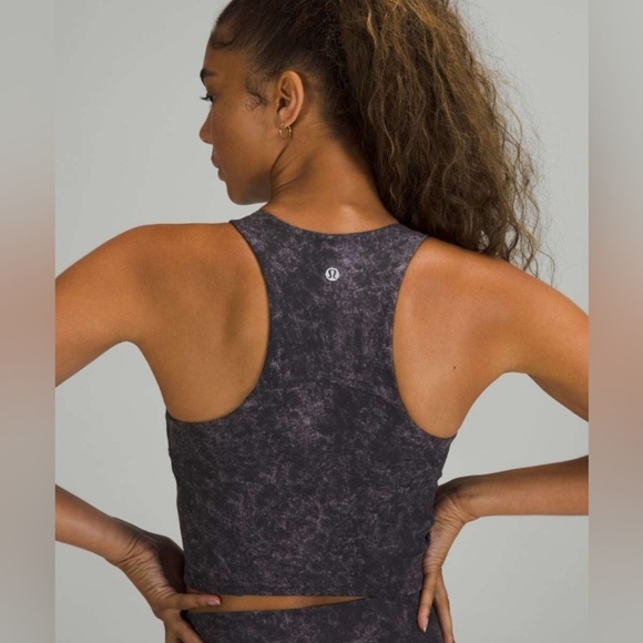 Lululemon Invigorate Training Tank Top Denim Wash Print Dusky Lavender Black 2 - Picture 10 of 10